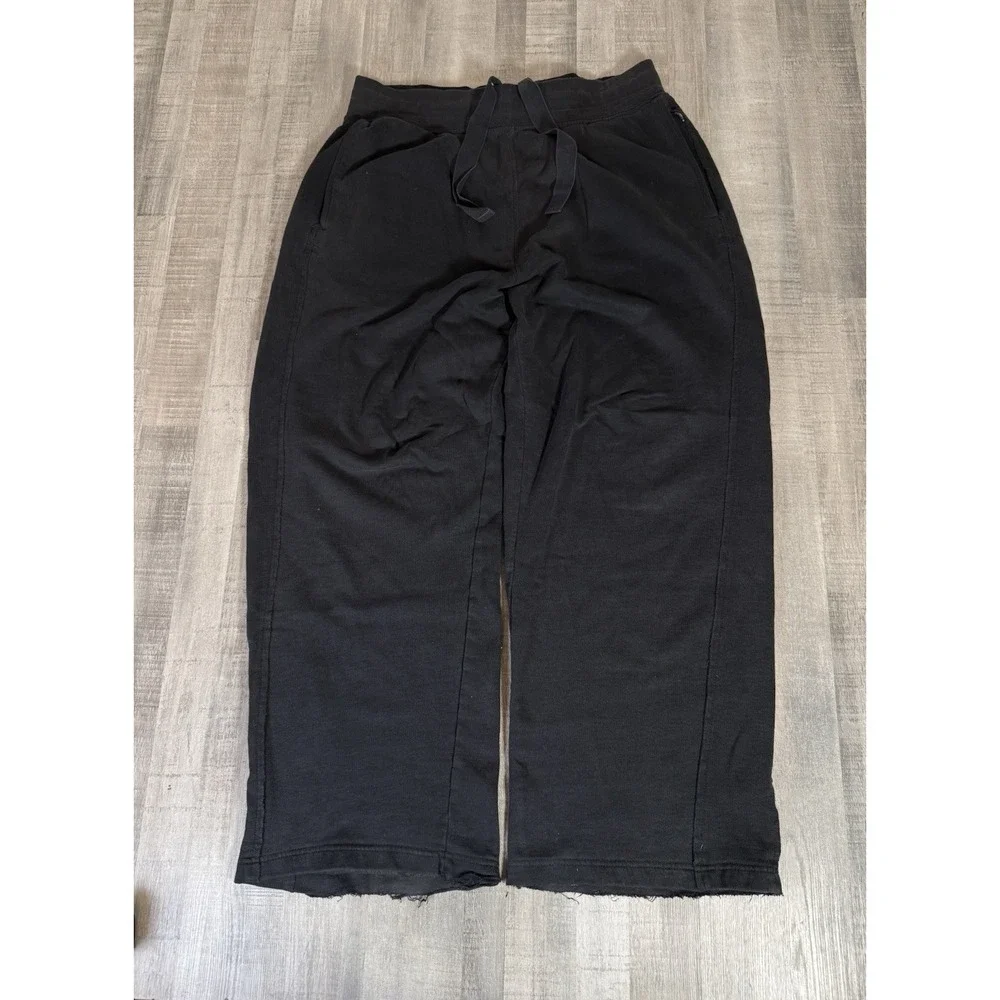 Old Navy Baggy Sweatpants Black Chunky Drawstring Grunge Pockets Mens Large